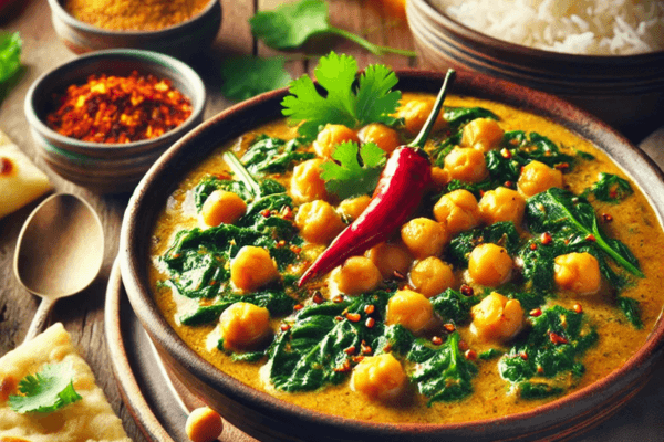 Chickpea and Spinach Curry For Weight Loss